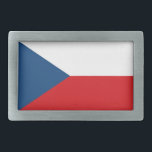 Czech Republic Flag Rechteckige Gürtelschnalle<br><div class="desc">Die Nationalflagge der Tschechischen Republik.</div>