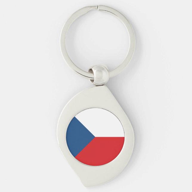 Czech Republic Flag Schlüsselanhänger (Vorderseite)