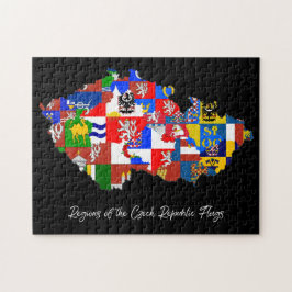 Czech Republic Regions Flags Map, educational