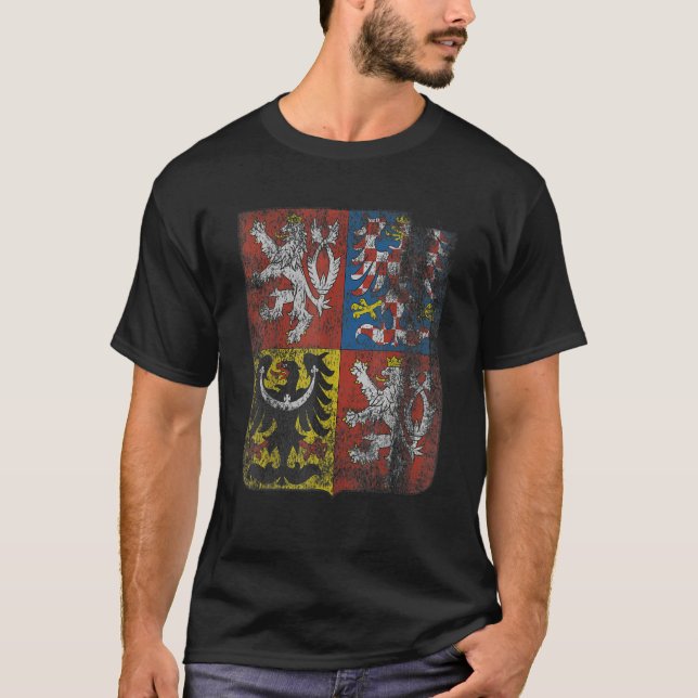 Czech Republic Symbol   Czech Republic Flag T-Shirt (Vorderseite)