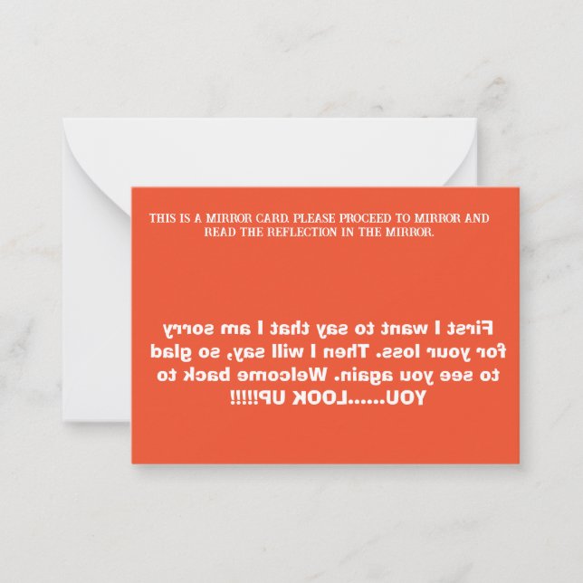 D115 - Welcome Back - Note Card Mitteilungskarte (Vorderseite)