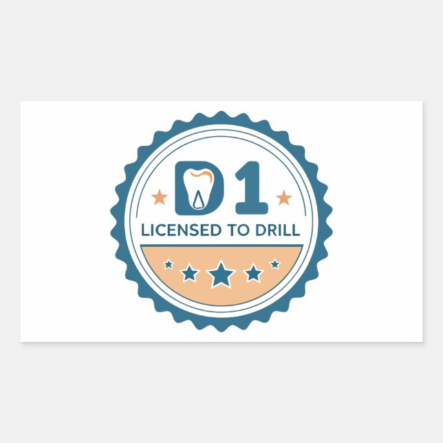  D1 to DDS Dental Student Sticker (Vorderseite)