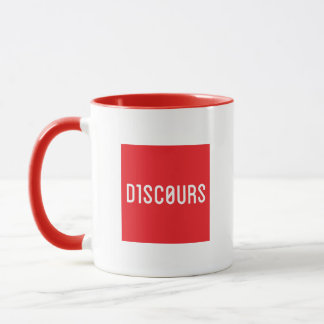 D1SC0URS roter Logo-Becher Tasse