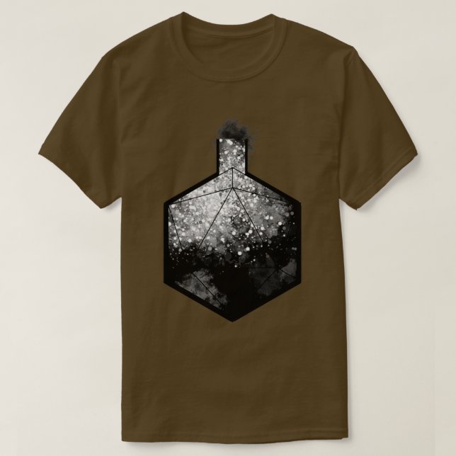 D20 Alchemy Flasche Schwarz T-Shirt (Design vorne)