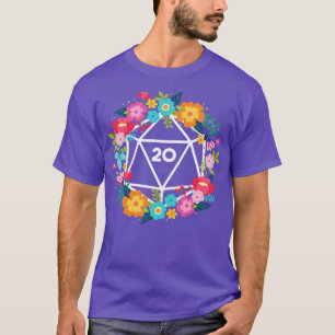 D20 Blumenkranz T-Shirt