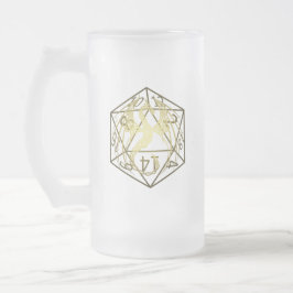 D20 Celtic Dragon DND Mattierte Tasse