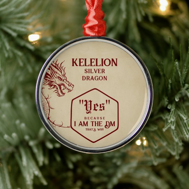 D20 Dice Celtic Dragon DND RPG weil DM Gamer Ornament Aus Metall (Baum)