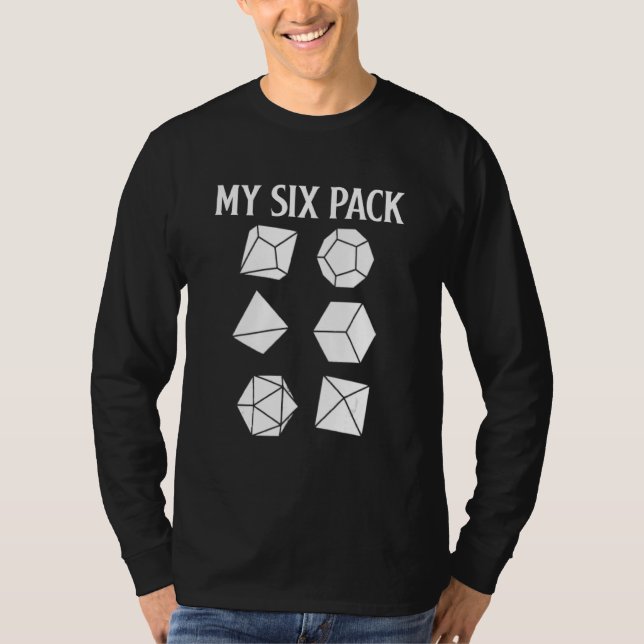 D20 Dice Rpg Dragons Gamer Check Out My Six Pack D T-Shirt (Vorderseite)