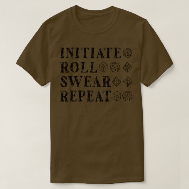 D20 Dice Tabletop DM Rollenspiel T-Shirt (Design vorne)