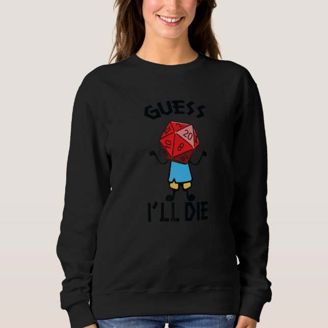 D20 Gaming Fantasy Dragons Tabletop Würfel Vermutu Sweatshirt (Vorderseite)