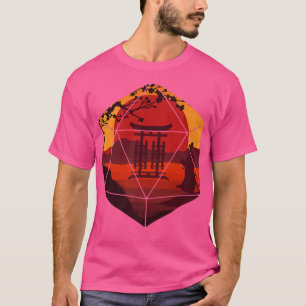 D20 RPG Dice Art Dungeons Krieger Samurai Fantasy T-Shirt