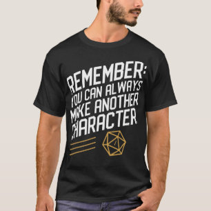 D20 Versage Denken Sie daran, dass Sie immer einen T-Shirt