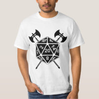 D20 Würfel mit Axt