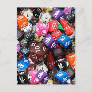 d20-Würfel Postkarte