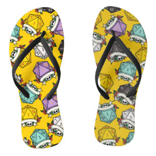 D20-Würfelset-Muster große Geschenktasche Flip Flops