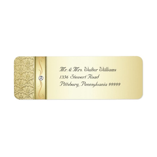 D2 Edelgold-Damaskus-Diamant-Label (Vorne)