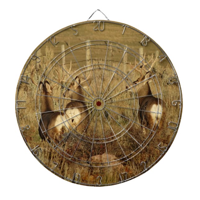 D30 Mule Deer Bucks Dartscheibe (vorne)