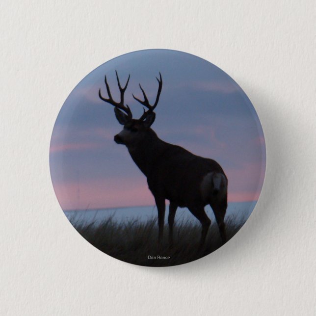 D3 Mule Dee Sunrise Buck Button (Vorderseite)