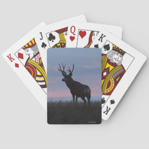 D3 Mule Deer Buck Sunrise Buck Spielkarten