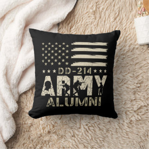 D-214 Militärische US-Flag Veteran der Armee Alumn Kissen