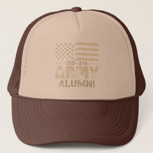 D-214 Militärische US-Flag Veteran der Armee Alumn Truckerkappe