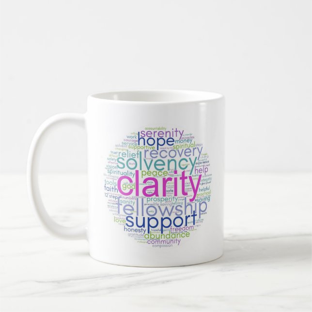 D.A. Wortwolken-Tasse Kaffeetasse (Links)