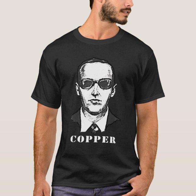 D B Cooper Sketch Cryptid Urban Legend T-Shirt (Vorderseite)