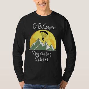 D B Coopers Fallschirmsprung-Schule Retro Sonnenun T-Shirt