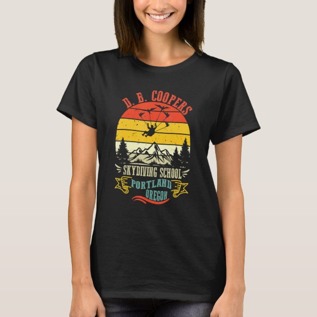 D B Coopers Skydiving School Portland Oregon T-Shirt (Vorderseite)