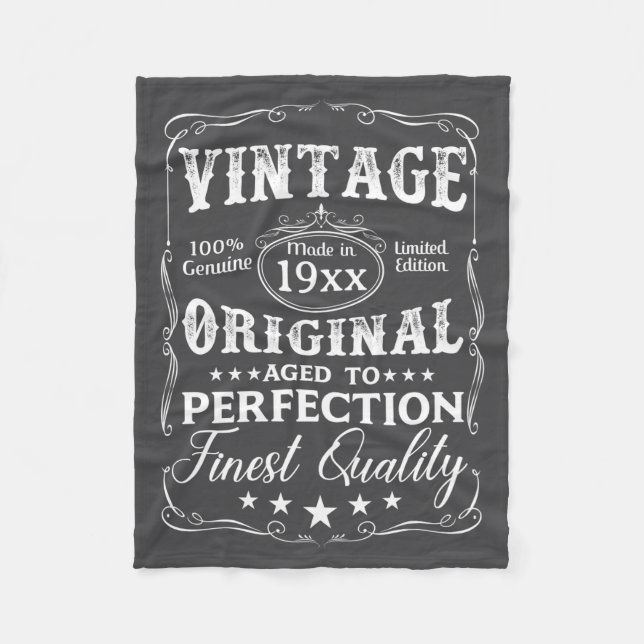 D Birthday Vintage Aged To Perfection  Fleecedecke (Vorderseite)