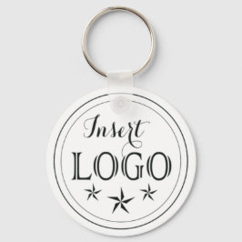 D Blue Logo Aluminium Circle Schlüsselanhänger mit