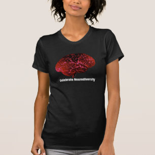 d célèbrent le T-shirt rouge de cerveau de