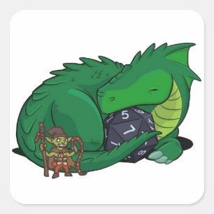 D&D-Aufkleber Quadratischer Aufkleber