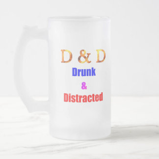 D&D Betrunken und abgelenkt Mattglas Bierglas
