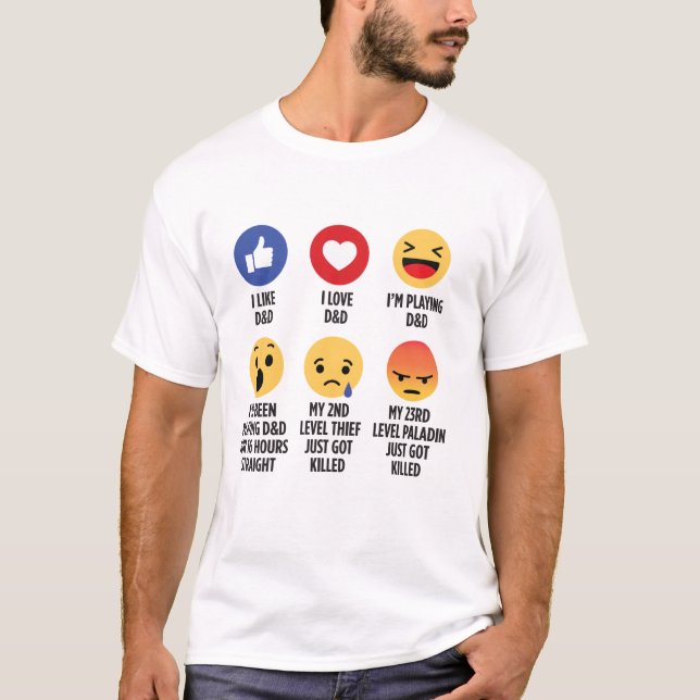 D&D Emojis T-Shirt (Vorderseite)