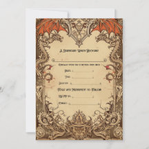 D&D Fantasy Wedding Einladung