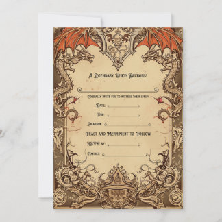 D&D Fantasy Wedding Einladung