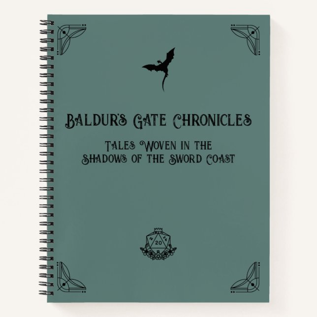 D&D Kampagne Chronicle Notebook Notizbuch (Vorderseite)