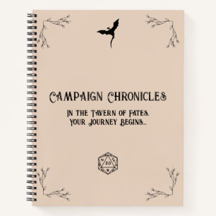 D&D Kampagne Chronicle Notebook Notizbuch