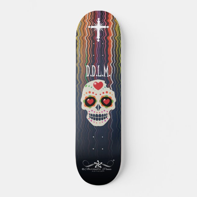 D.D.L.M. Calavera Skateboard (Vorderseite)