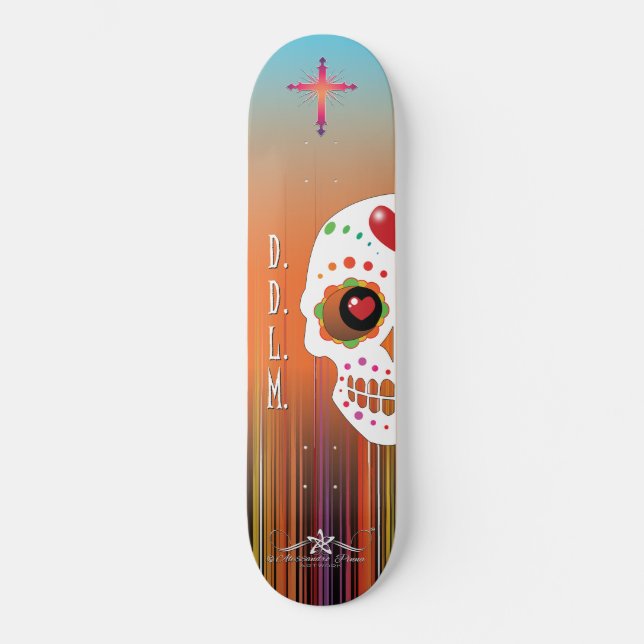 D.D.L.M. Calavera Skateboard (Vorderseite)
