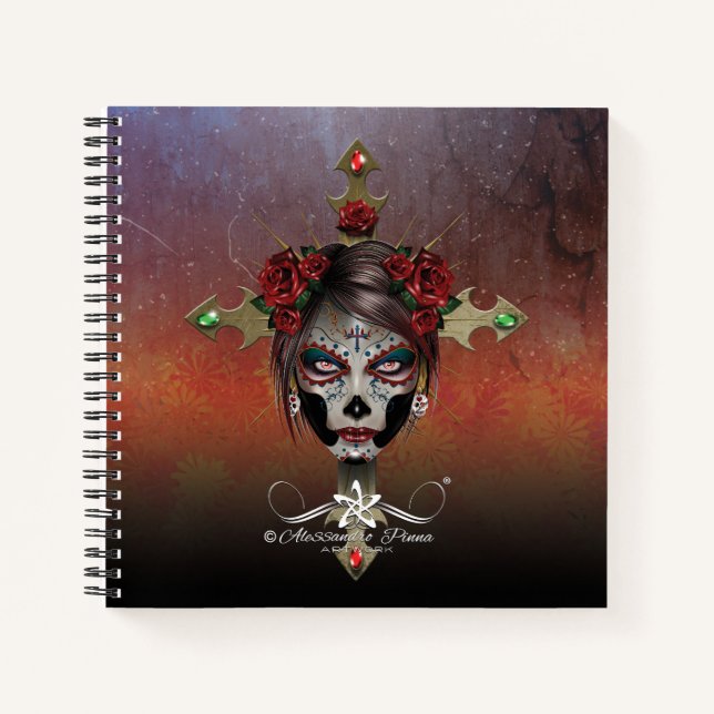 D.D.L.M. La Catrina Notizbuch (Vorderseite)