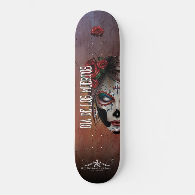 D.D.L.M. La Catrina Skateboard (Vorderseite)