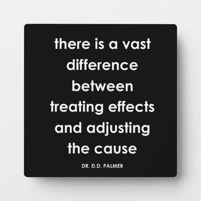D.D. Palmer Chiropractic Quote Series Plaque Fotoplatte (Vorderseite)