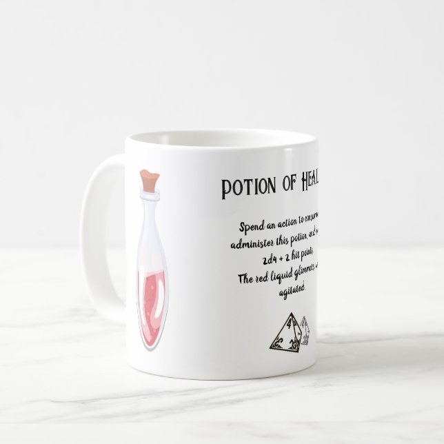 D&D Potion de guérison Café Mug (Devant gauche)