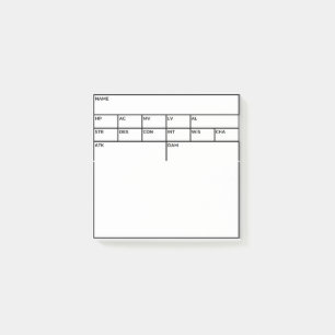 D&D-Stat-Block-Post-It Post-it Klebezettel