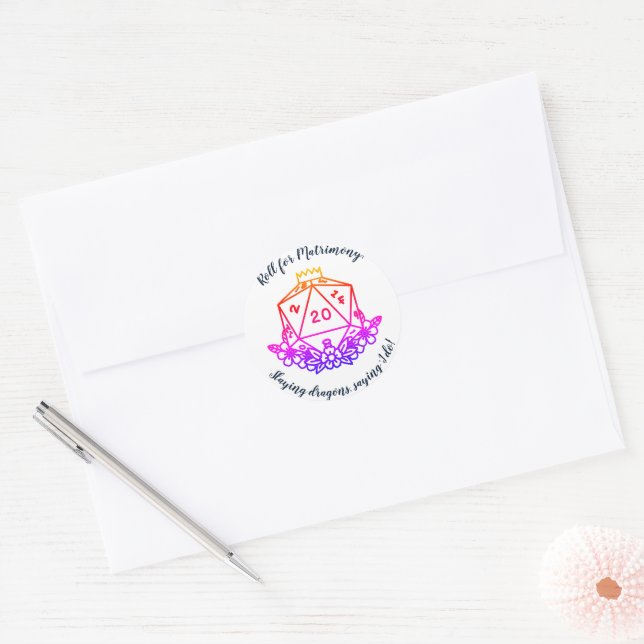 D&D Wedding Party Sticker Set: Rolle für Ehe (Umschlag)