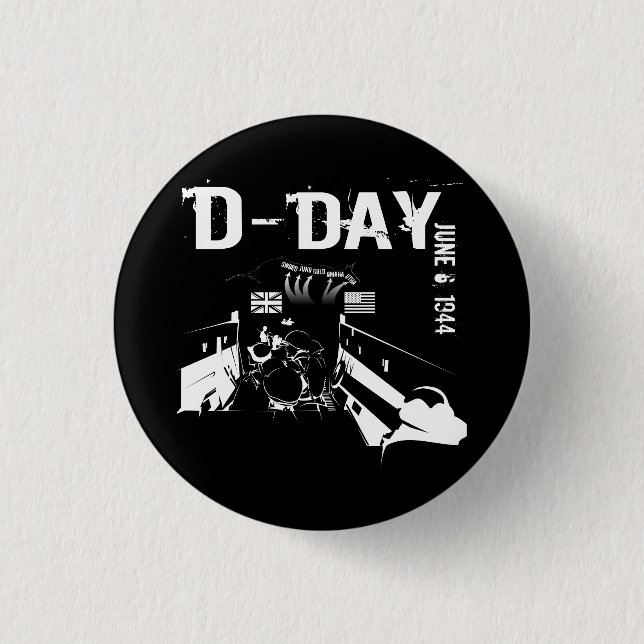 D-DAY 6. Juni 1944 Button (Vorderseite)