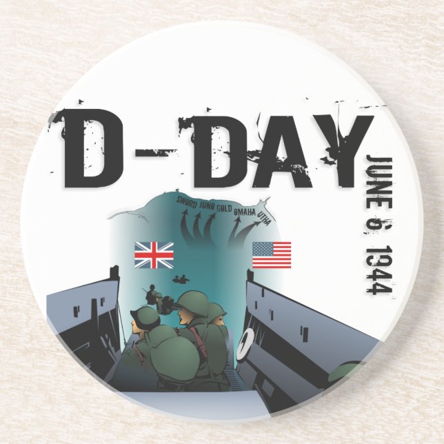 D-DAY 6. Juni 1944 Getränkeuntersetzer (Vorne)