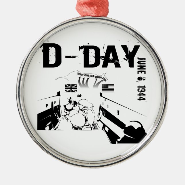D-DAY 6. Juni 1944 Ornament Aus Metall (Vorne)